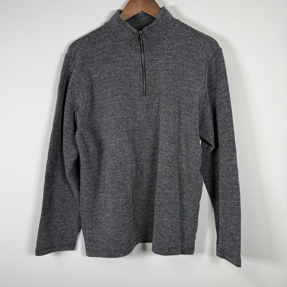 Gap‎ Men's 1/4 Zip Long Sleeve Sweater Gray Size Large